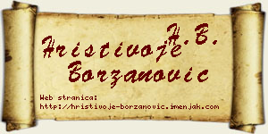 Hristivoje Borzanović vizit kartica